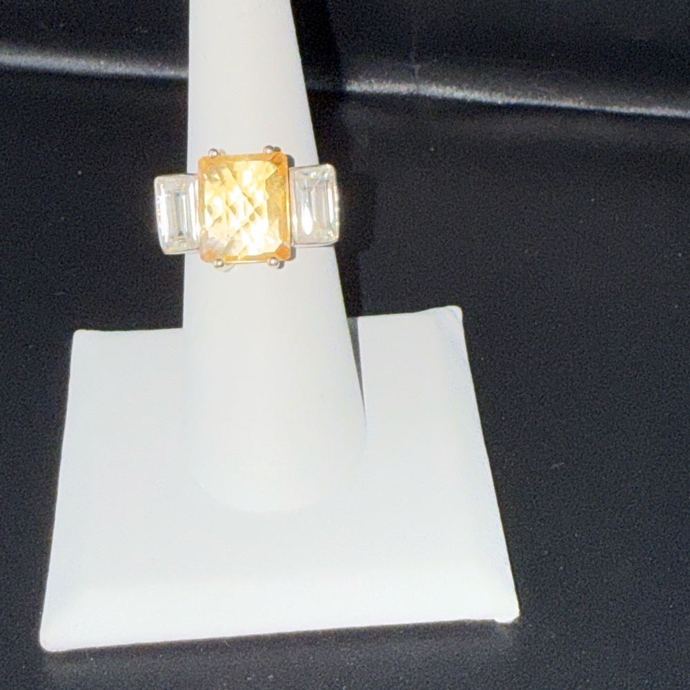 Ross Simmons Sterling Silver Women's Ring size 7 Canary yellow